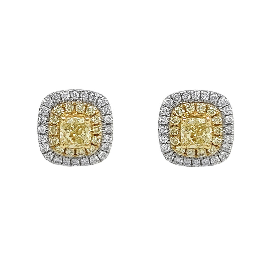 18kt White Gold Diamond Earrings