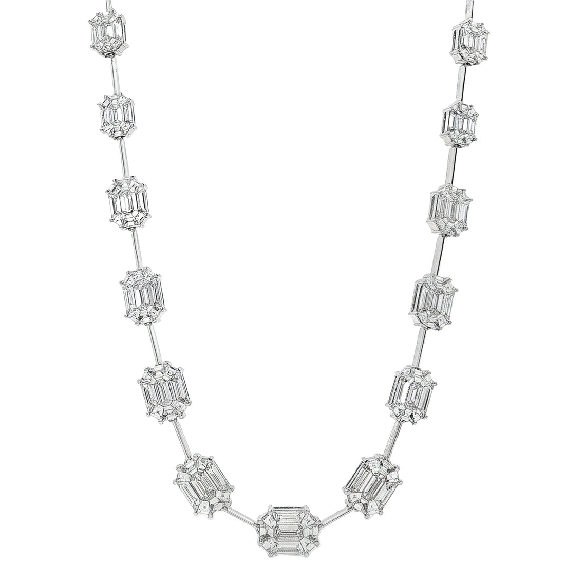 18kt White Gold Diamond Necklace