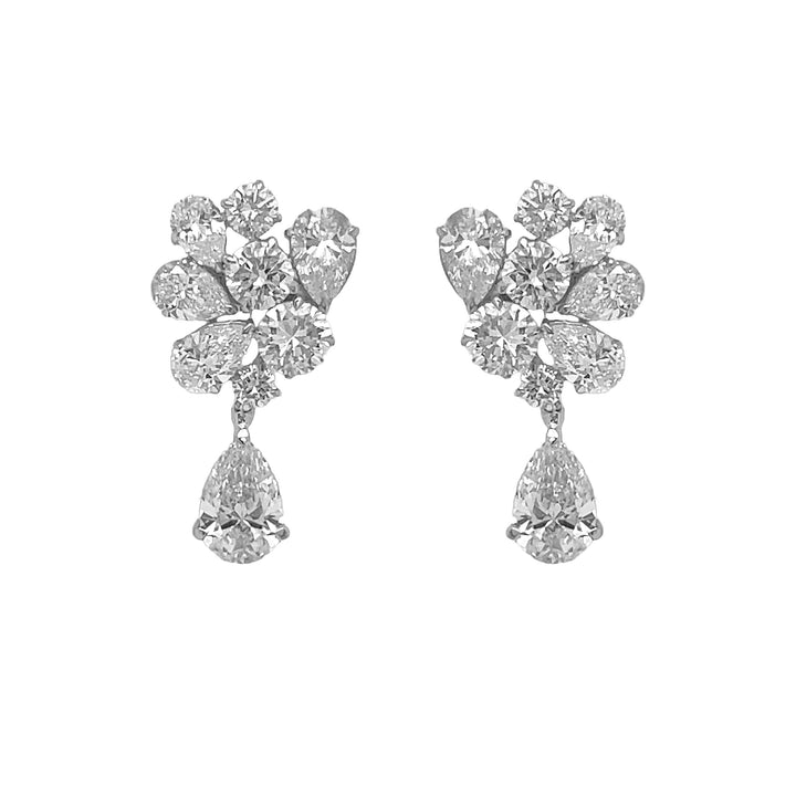 18kt White Gold Lab Diamond Earrings