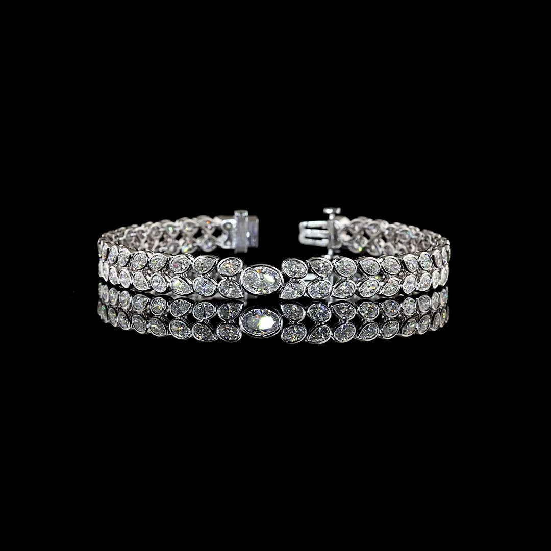14kt White Gold Lab Diamond Tennis Bracelet