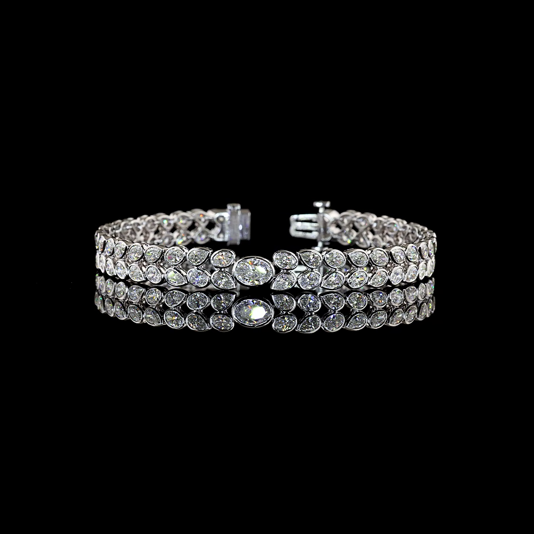 14kt White Gold Lab Diamond Tennis Bracelet