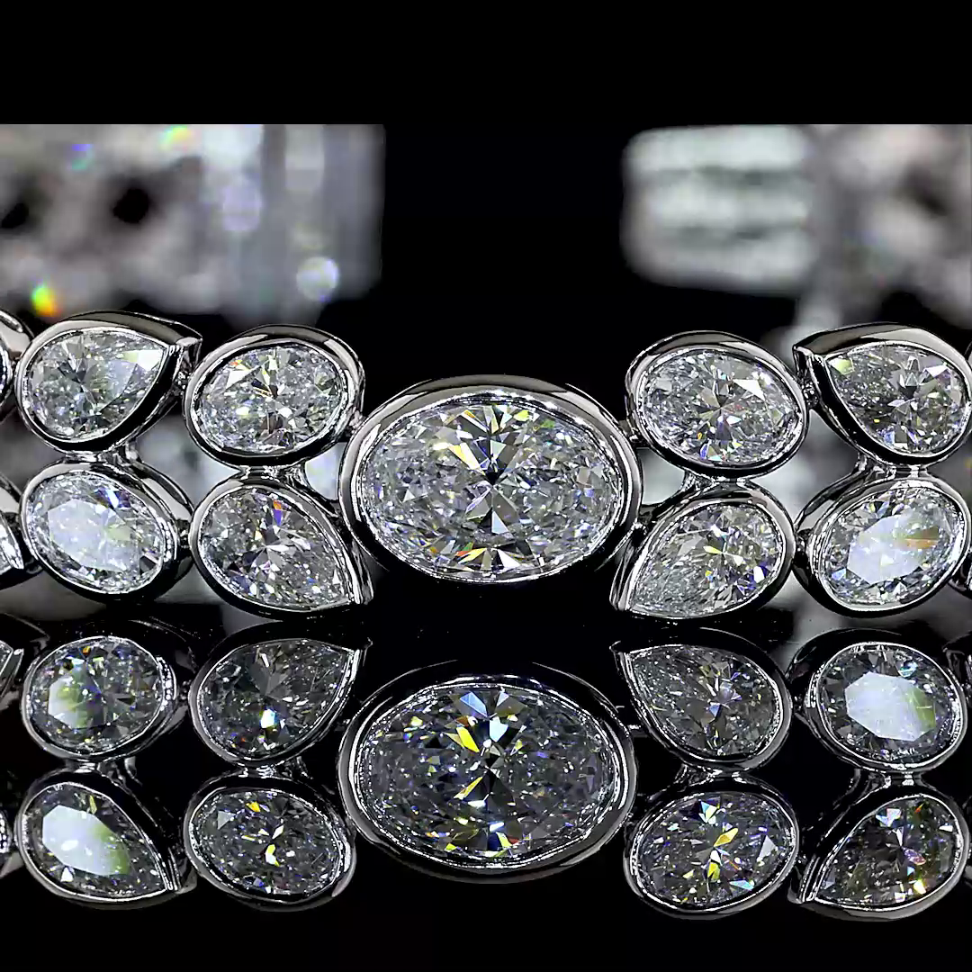 14kt White Gold Lab Diamond Tennis Bracelet