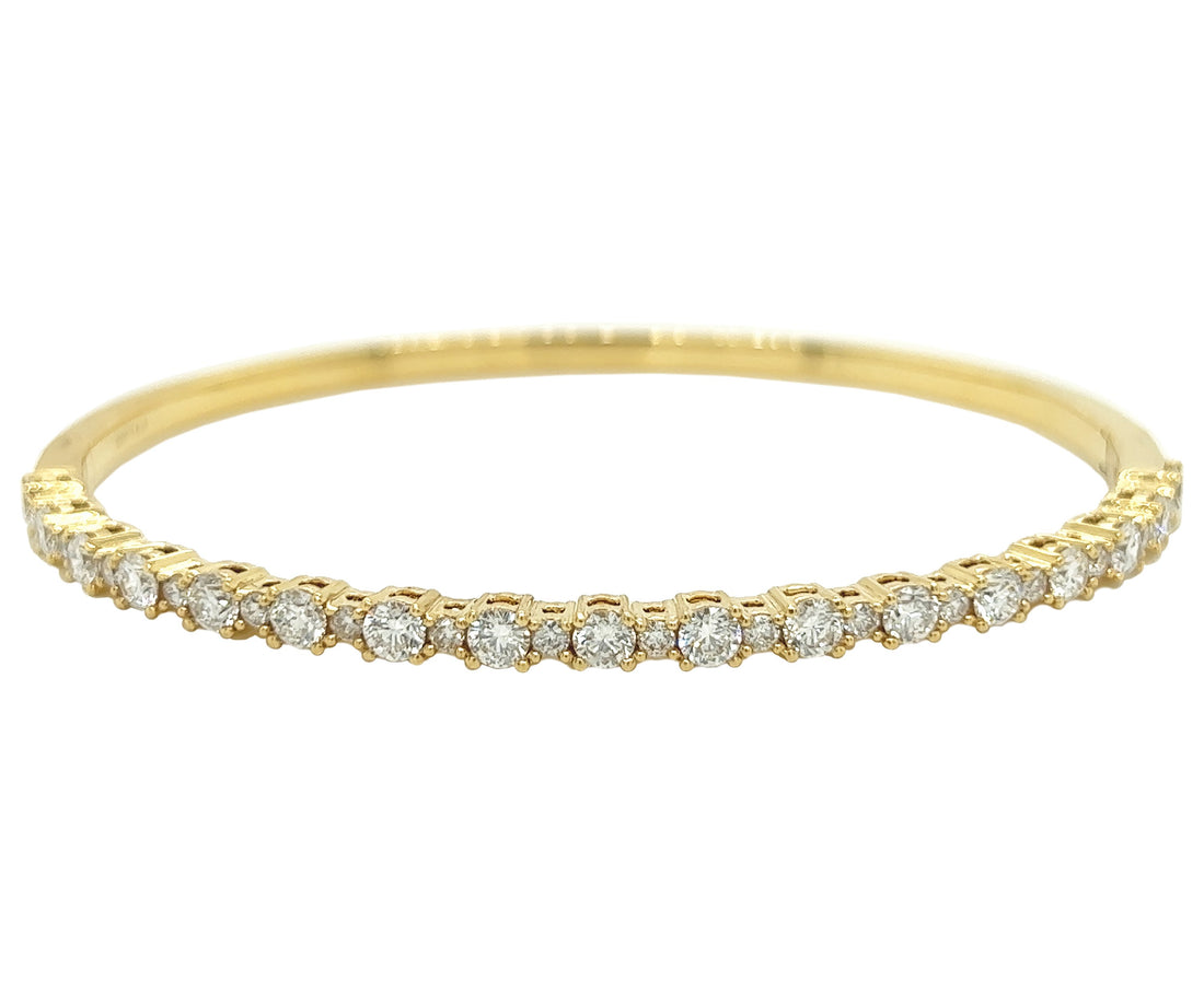 18kt Yellow Gold Diamond Bangle