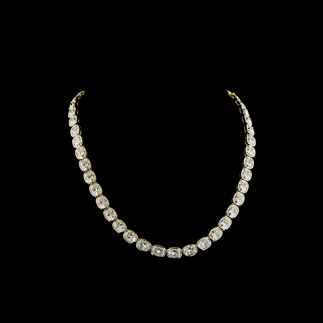 14kt Yellow Gold Lab Diamond Tennis Necklace