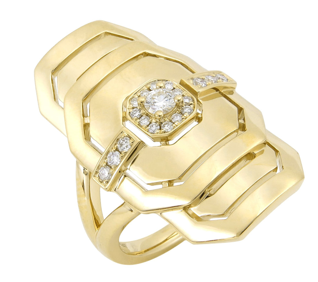 18kt Yellow Gold Diamond Ring