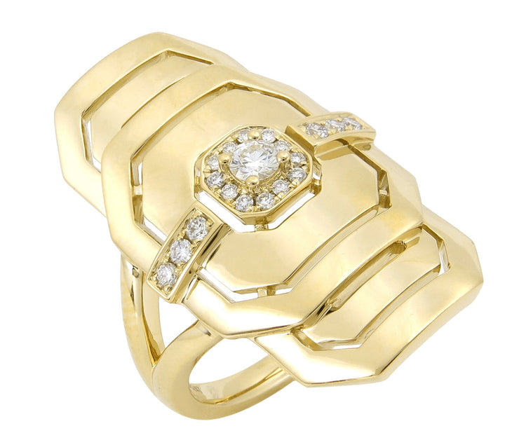 18kt Yellow Gold Diamond Ring