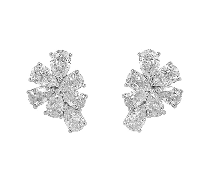 18kt White Gold Diamond Earrings