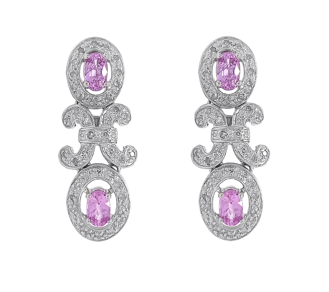 14kt White Gold Diamond Earrings