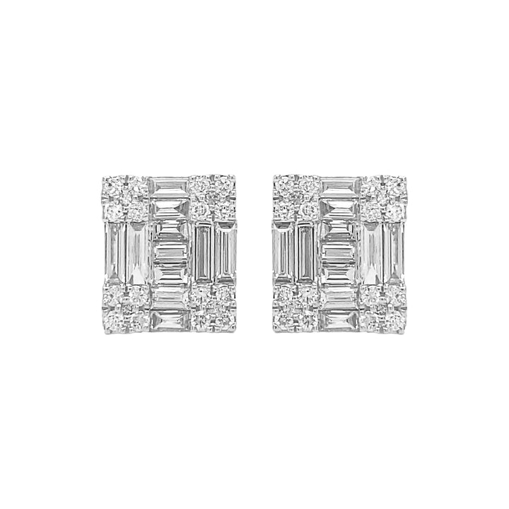 18kt White Gold Diamond Earrings