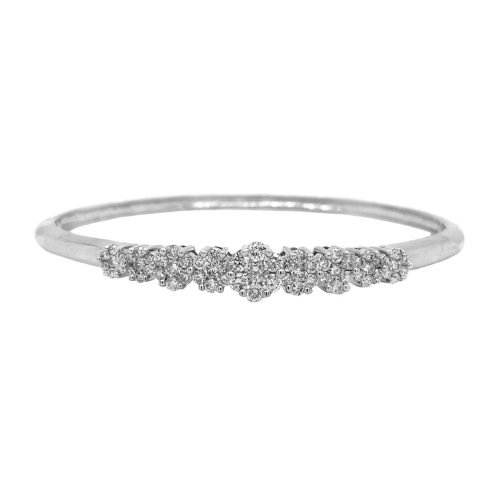 14kt White Gold Diamond Bangle