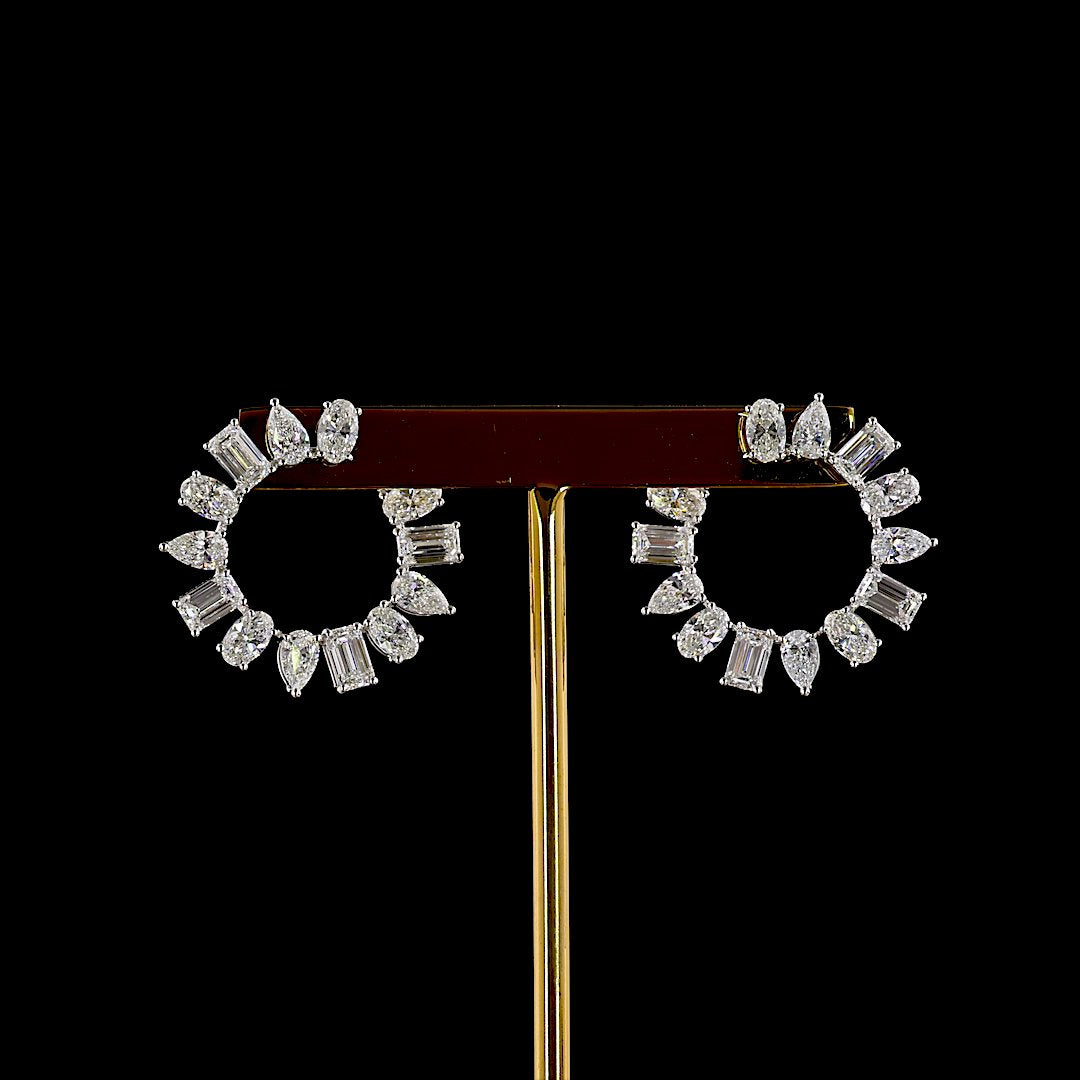 14kt White Gold Lab Diamond Earrings