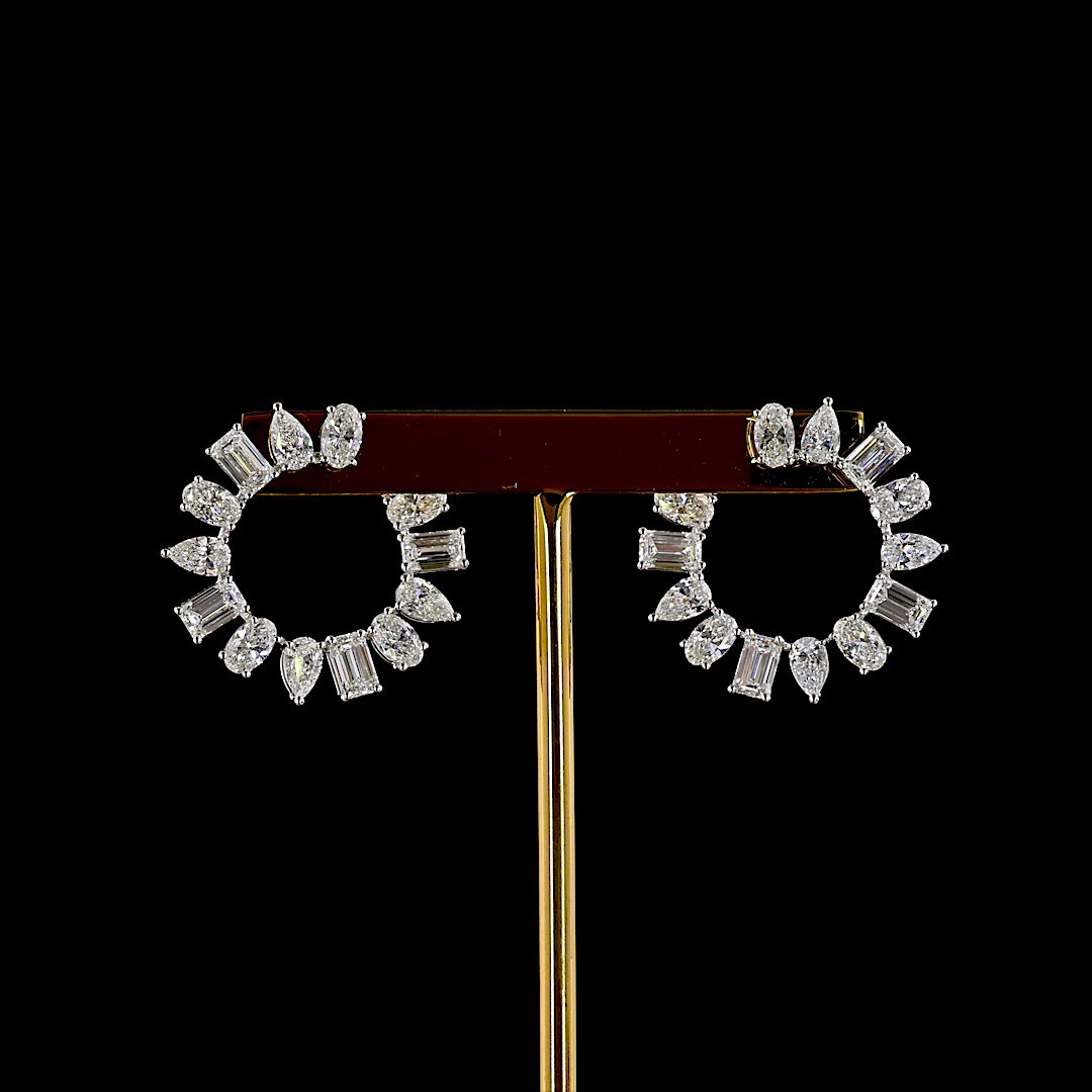 14kt White Gold Lab Diamond Earrings
