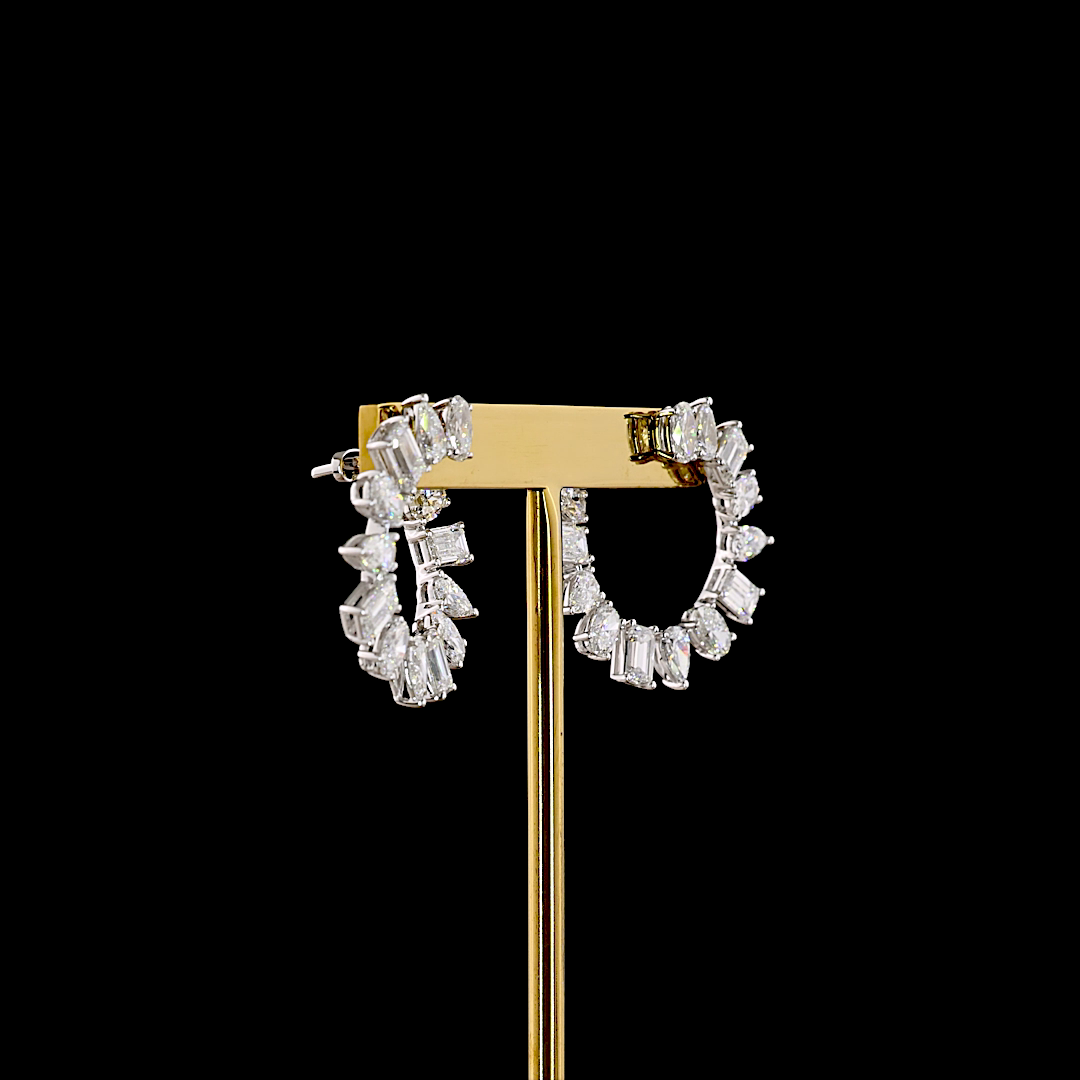 14kt White Gold Lab Diamond Earrings