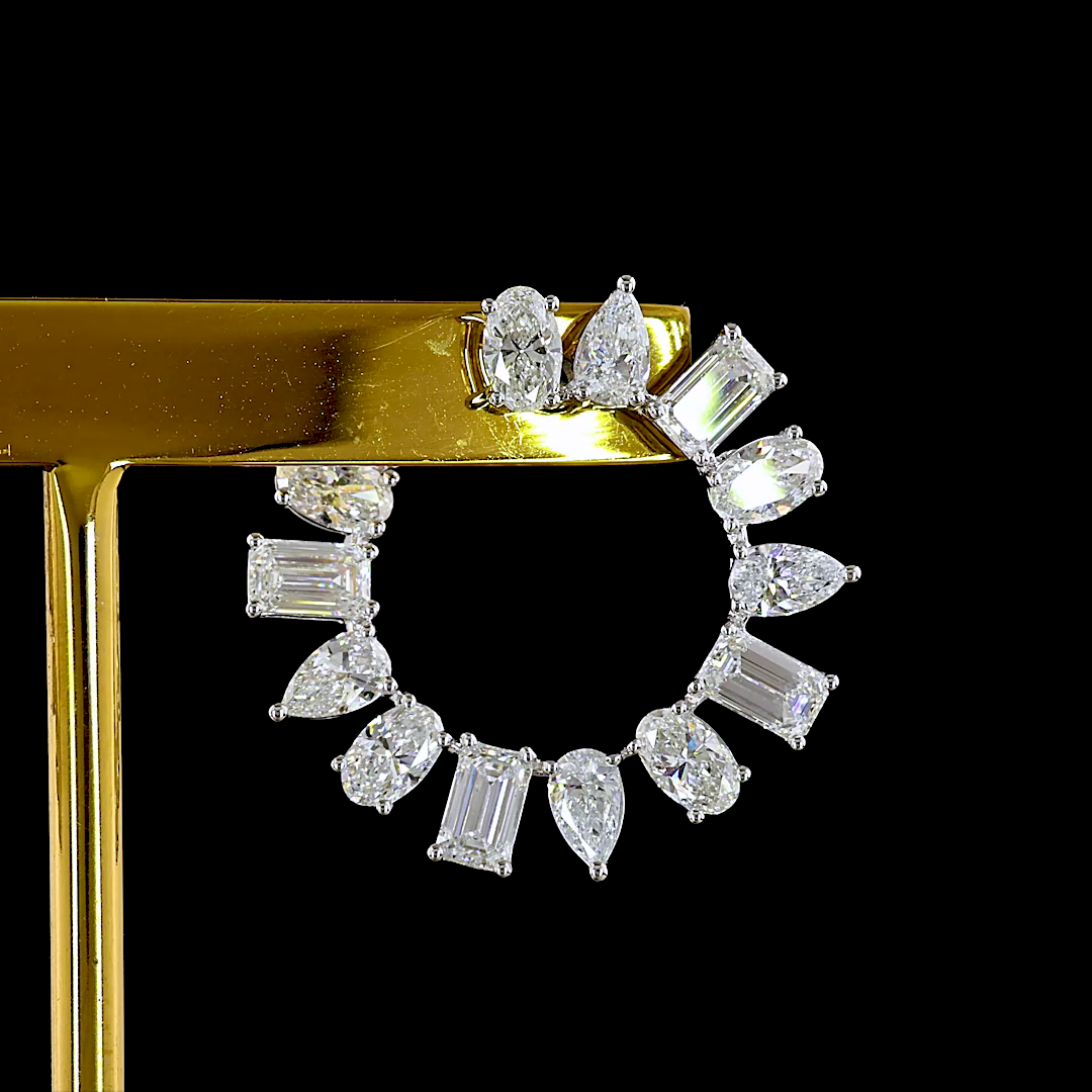 14kt White Gold Lab Diamond Earrings