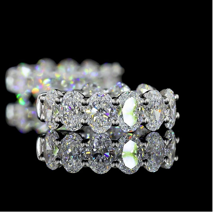 14kt White Gold Lab Diamond Huggie Earrings