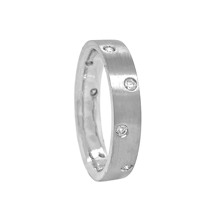 18kt White Gold Diamond Men's Band