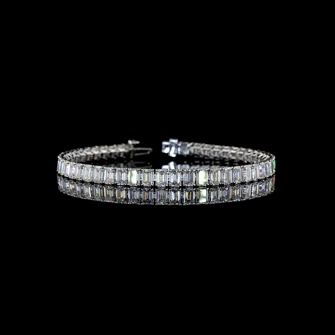 14kt White Gold Lab Diamond Tennis Bracelet