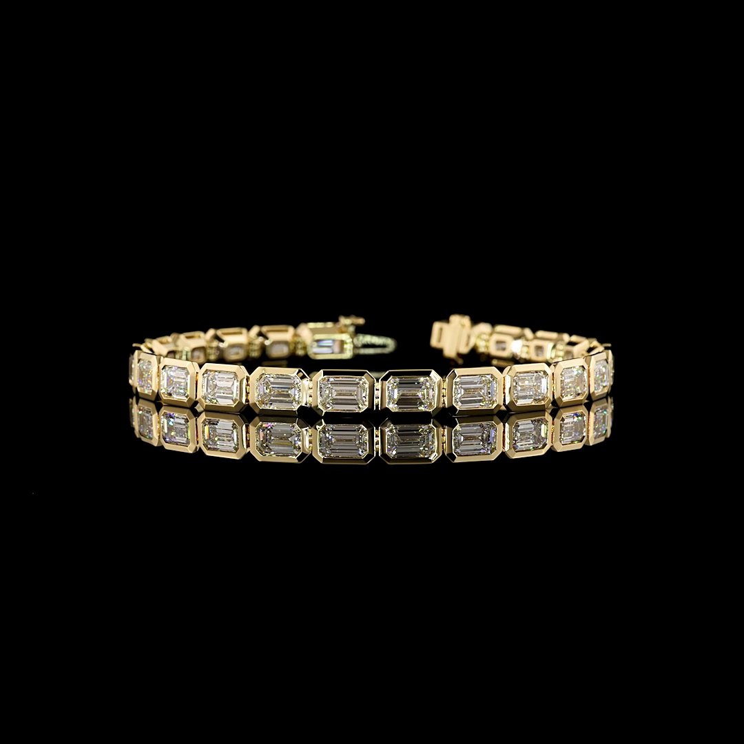 14kt Yellow Gold Lab Diamond Tennis Bracelet