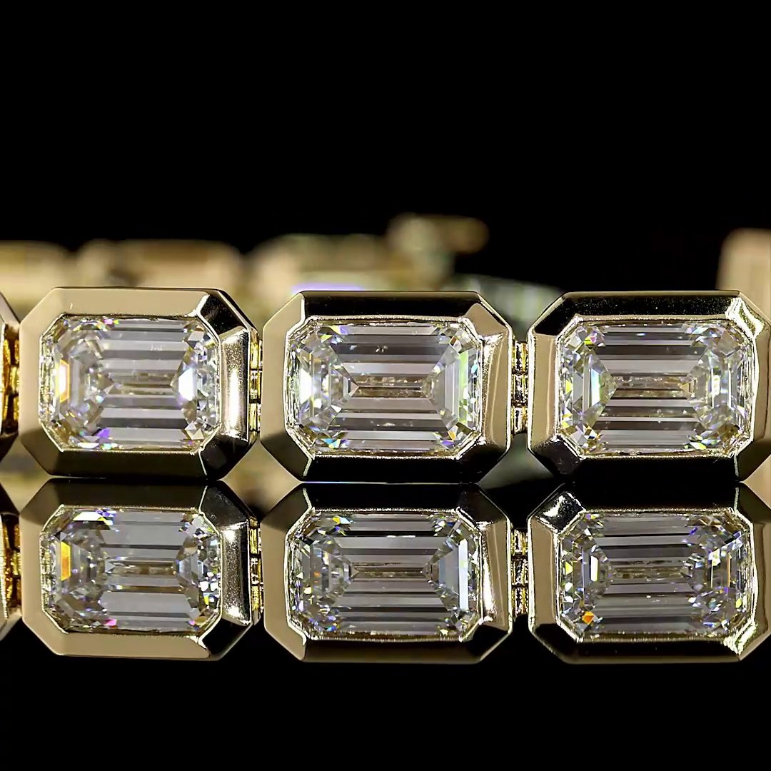 14kt Yellow Gold Lab Diamond Tennis Bracelet