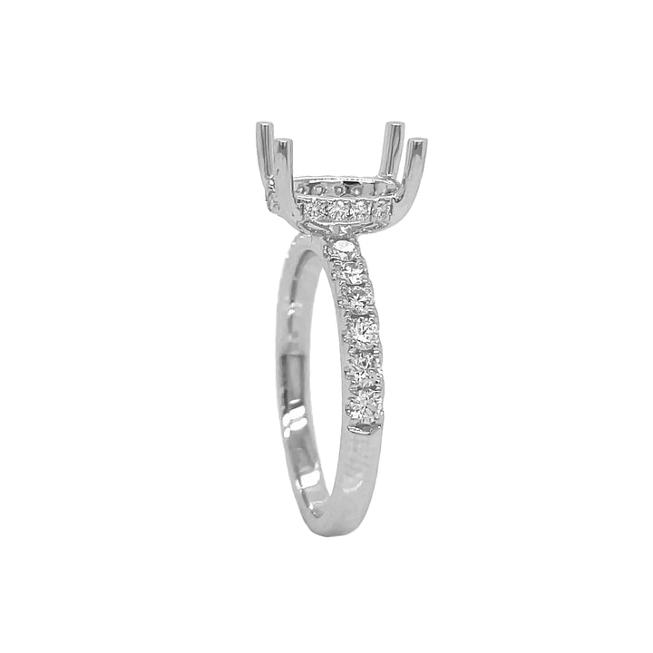 18kt White Gold Diamond Semi Mount