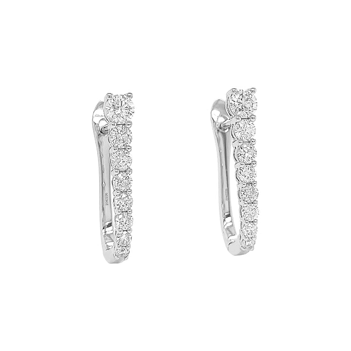 18kt White Gold Diamond Earrings