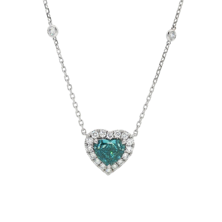 14kt White Gold Lab Diamond Pendant