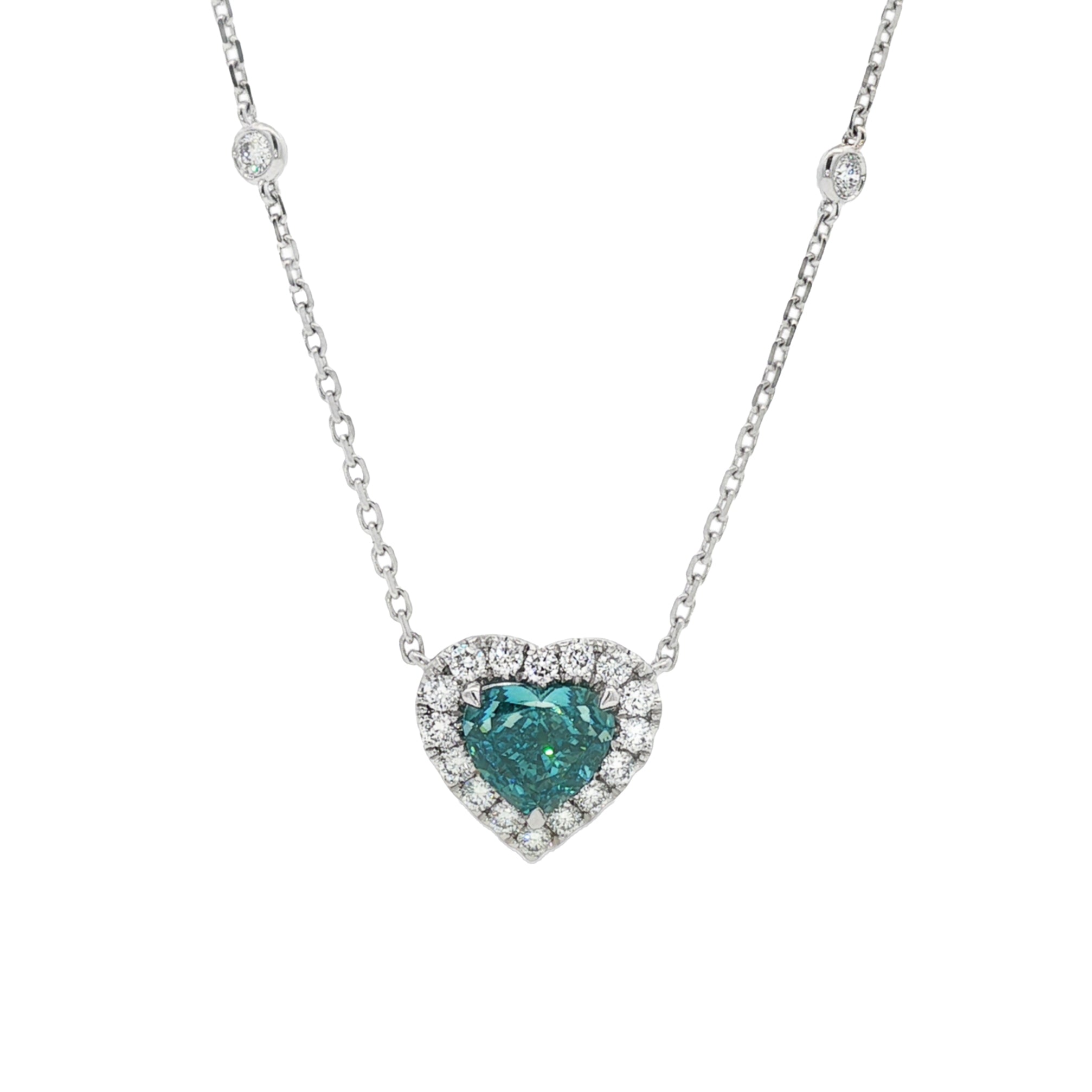 14kt White Gold Lab Diamond Pendant