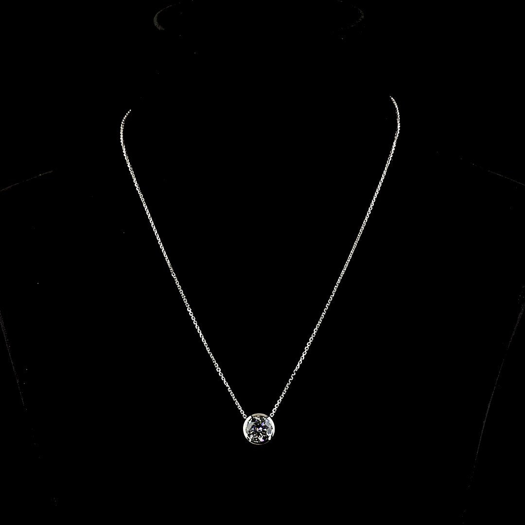 14kt White Gold Lab Diamond Pendant