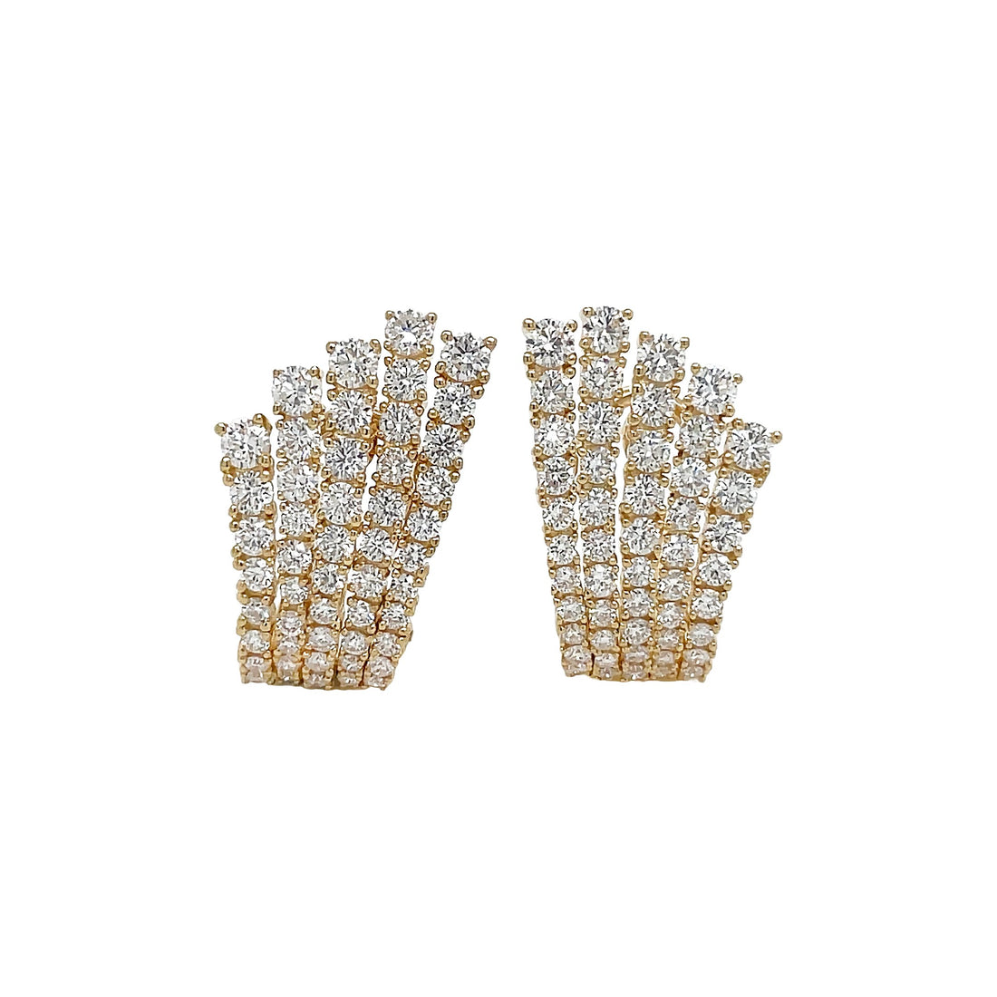 18kt Yellow Gold Diamond Earrings