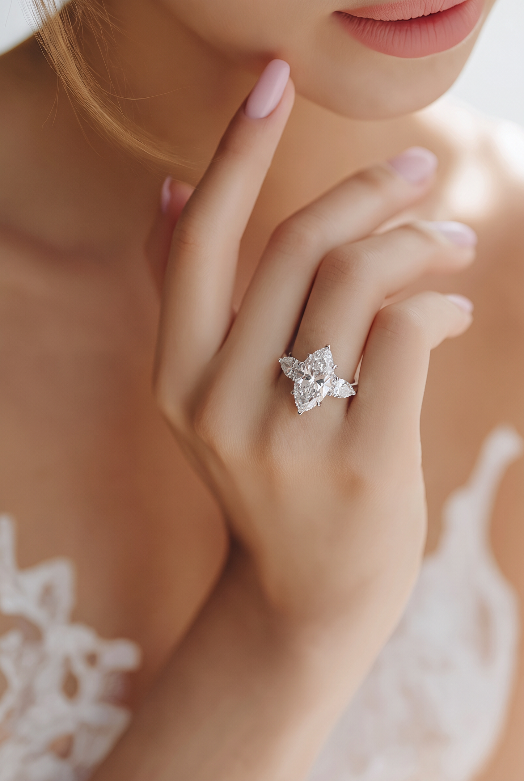 14kt White Gold Lab Diamond Ring