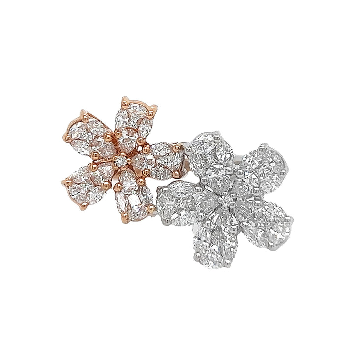 18kt White And Rose Gold Diamond Ring
