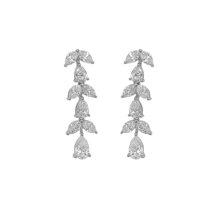 18kt White Gold Diamond Earrings