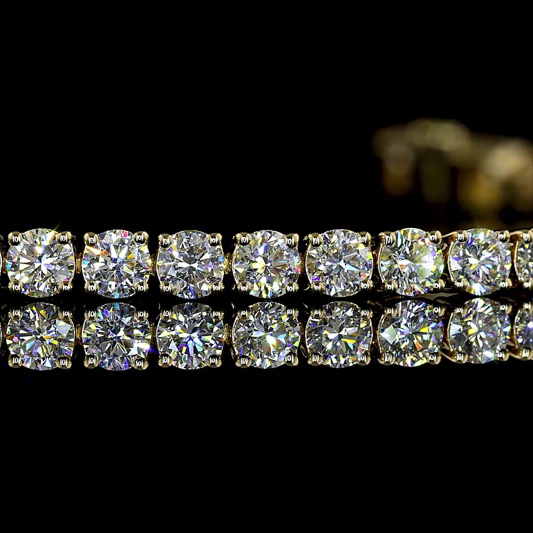 14kt Yellow Gold Lab Diamond Tennis Bracelet