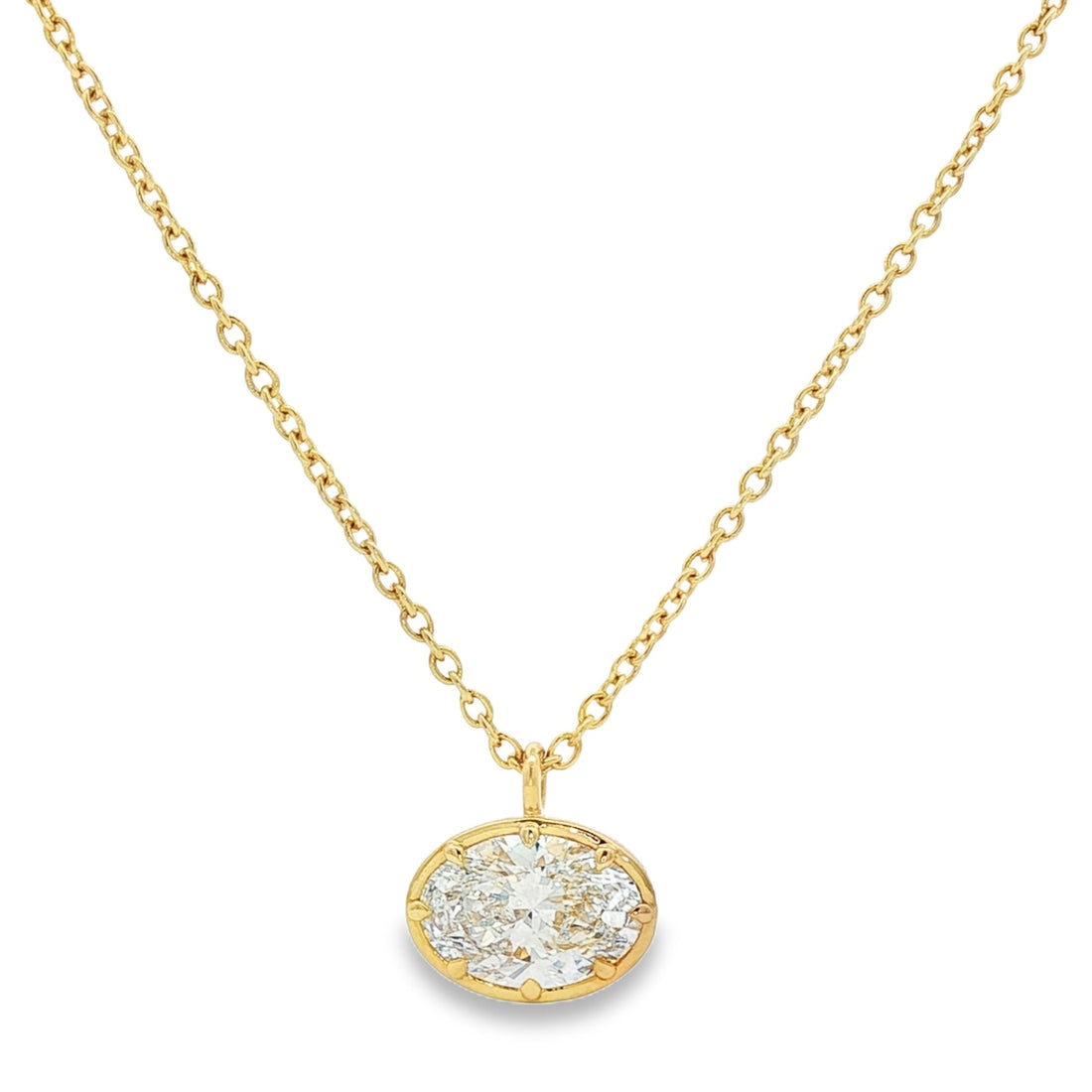14kt Yellow Gold lab Diamond Pendant