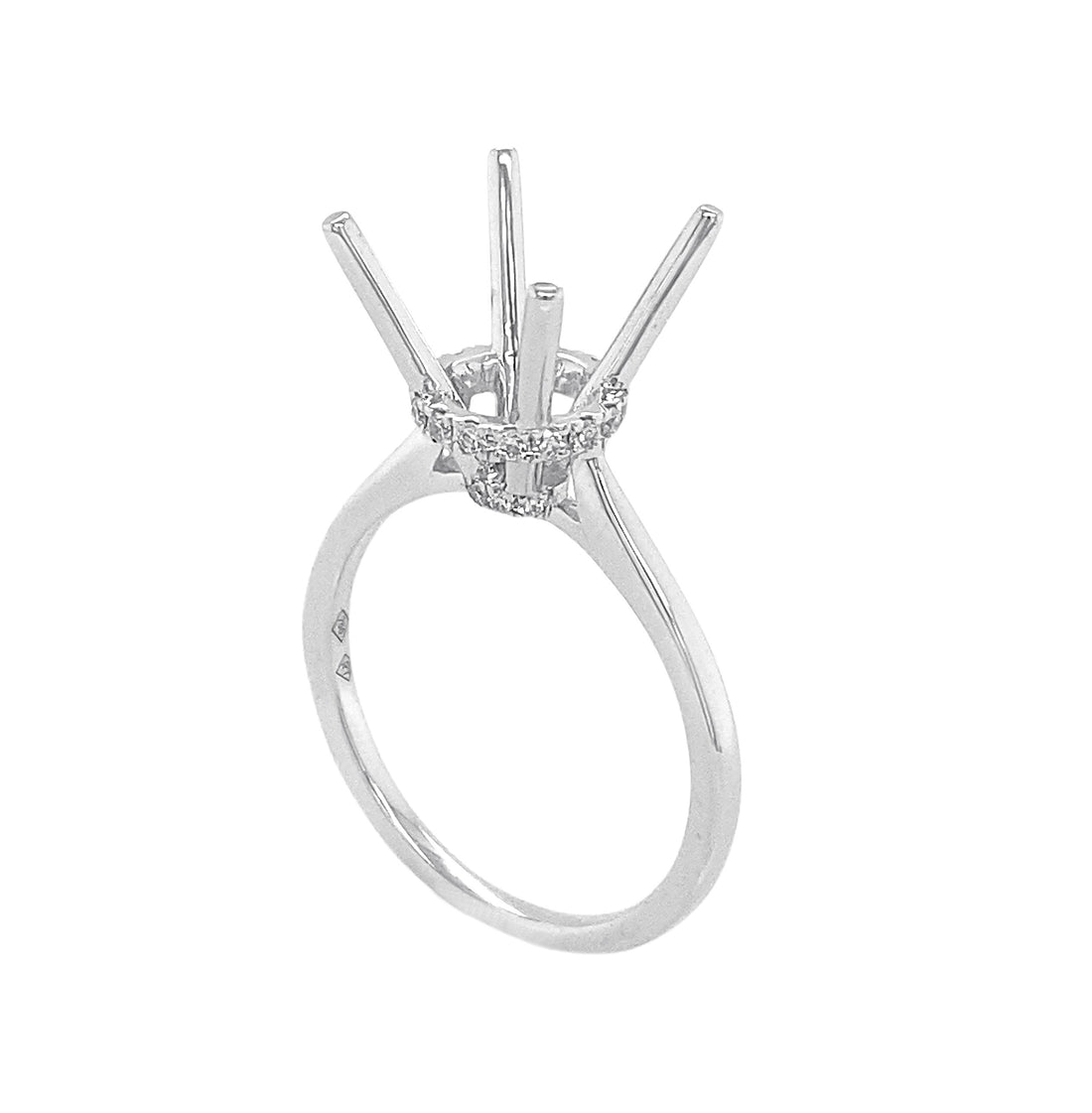 18kt White Gold Diamond Semi Mount