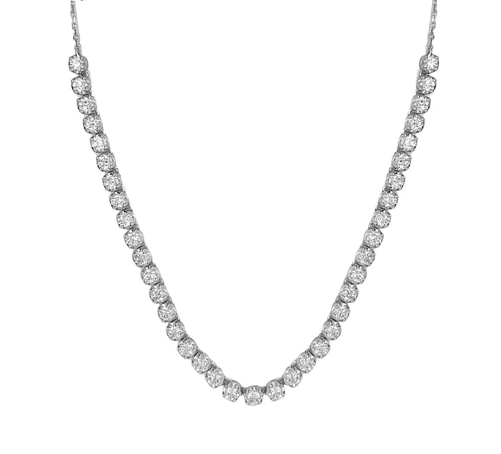 18kt White Gold Diamond Tennis Necklace
