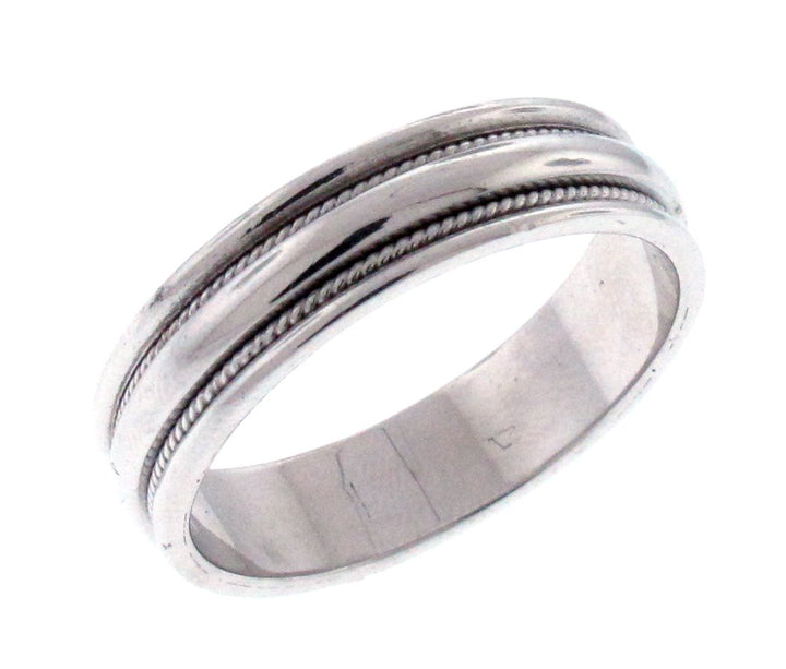 14kt White Gold Men's Wedding Band