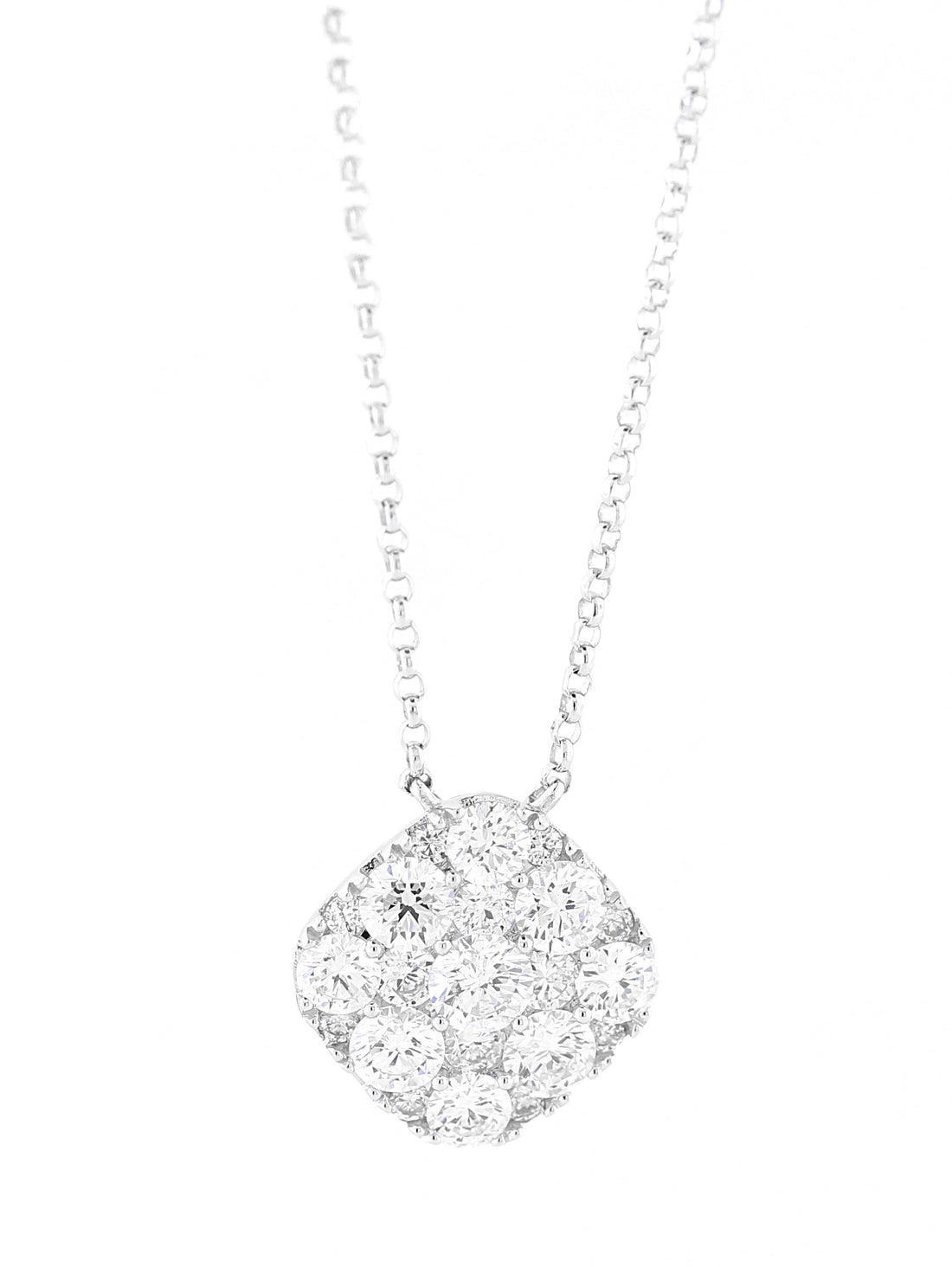 18kt White Gold Diamond Necklace