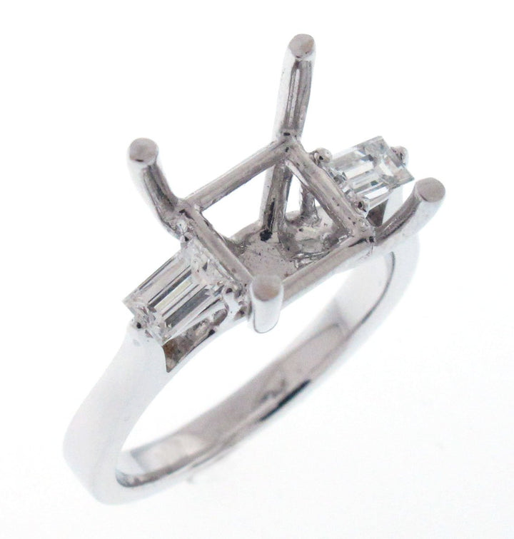 18kt White Gold Diamond Semi Mount