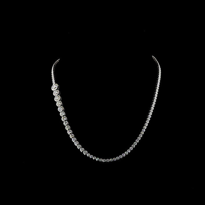 14kt White Gold Lab Diamond Tennis Necklace