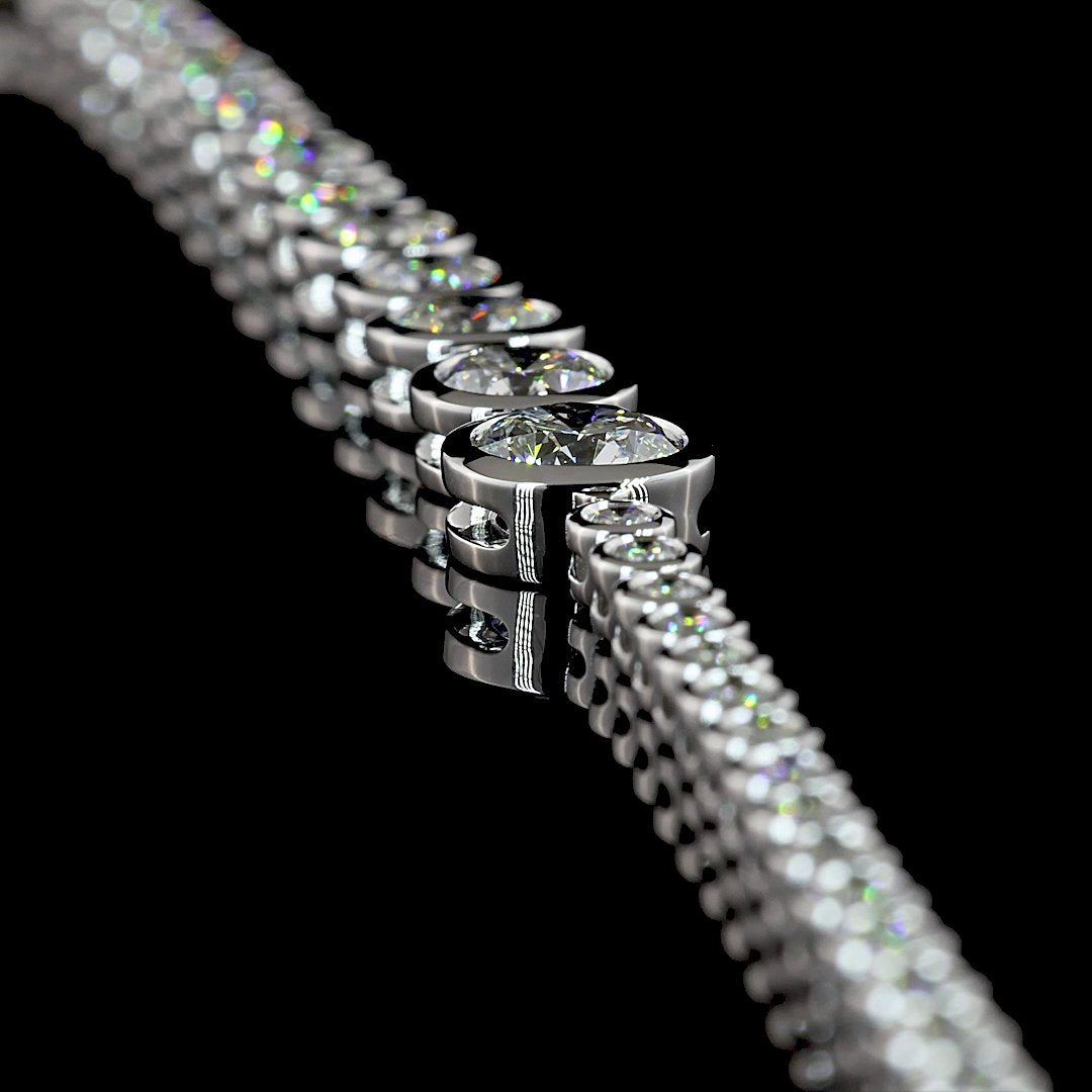 14kt White Gold Lab Diamond Tennis Necklace