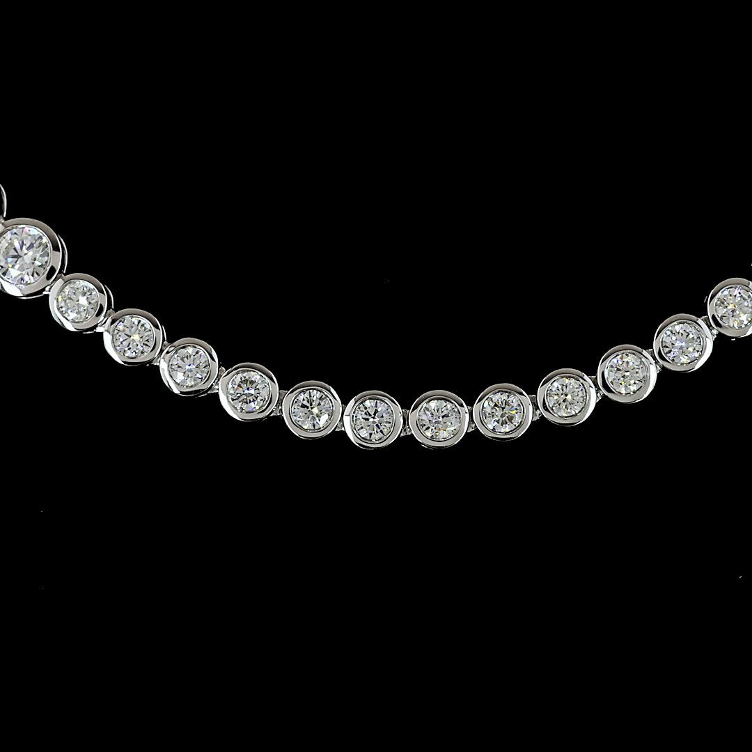14kt White Gold Lab Diamond Tennis Necklace