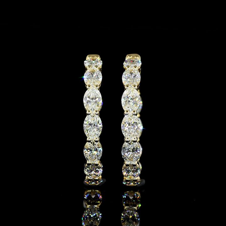 14kt Yellow Gold Lab Diamond Hoops