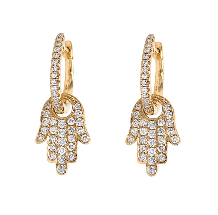 18kt Yellow Gold Diamond Earrings