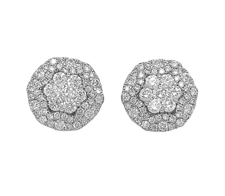 18kt White Gold Diamond Earrings