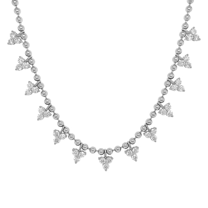 18kt White Gold Diamond Necklace