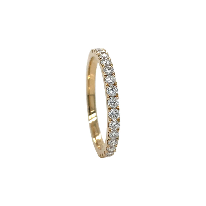 18kt Yellow Gold Diamond Half way Band