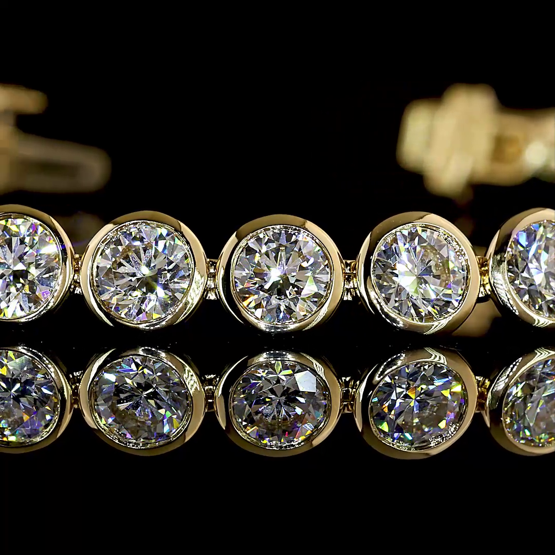 14kt Yellow Gold Lab Diamond Tennis Bracelet