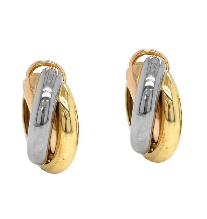 18kt Tri-color Gold Earrings