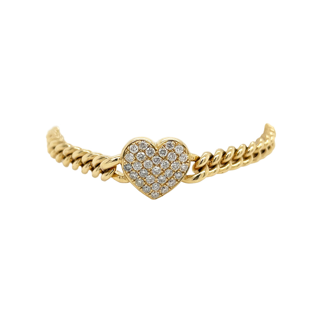 18kt Yellow Gold Diamond Link Bracelet